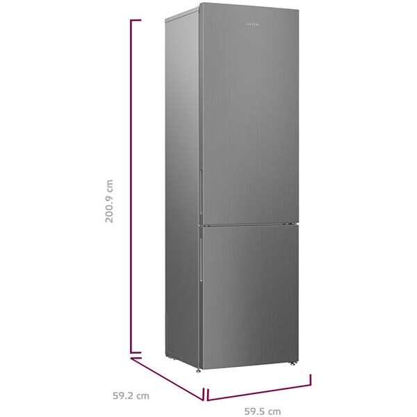 Combina frigorifica ARCTIC AK60360M30MT, 334 l, H 200.9 cm, Clasa F, inox