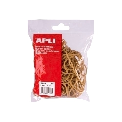 Elastice pentru bani APLI, 80 mm, 100 g/punga