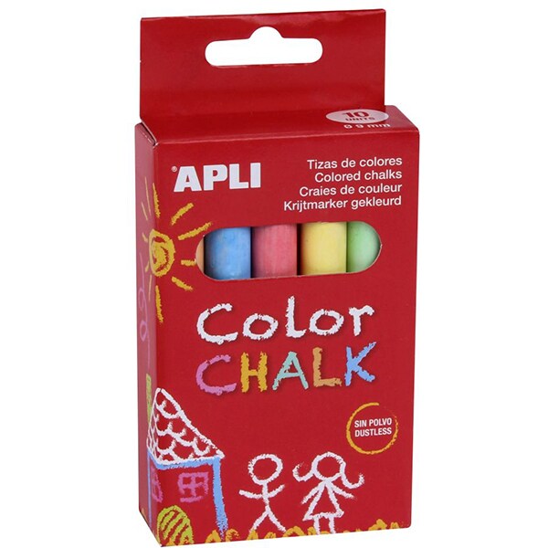 Creta colorata APLI, 10 bucati