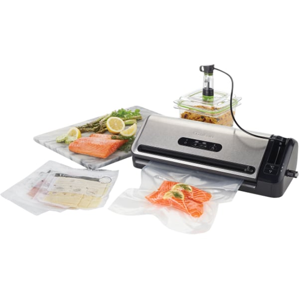 Aparat de vidat FOODSAVER FFS017X-01, 130W, argintiu-negru