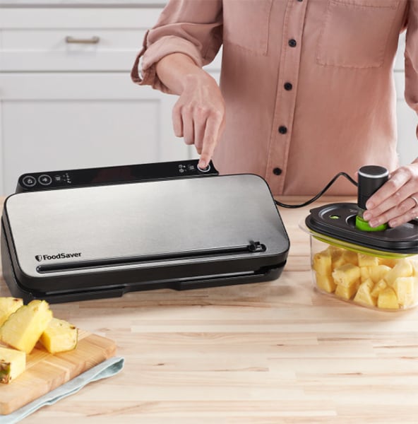 Aparat de vidat FOODSAVER VS3190X-01, 100W, argintiu-negru