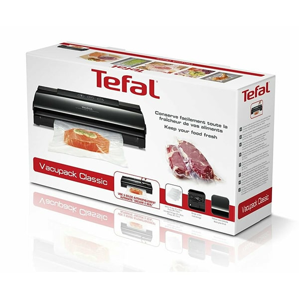 Aparat de vidat TEFAL VacuPack Classic VT254070, 120W, negru lucios