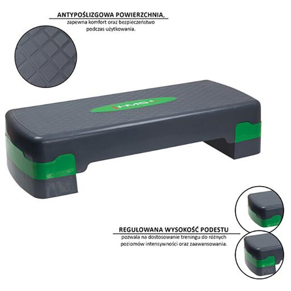 Stepper HMS AS003, greutate suportata 200 Kg, gri-verde