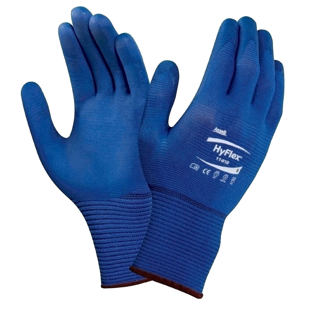 Manusi de protectie ANSELL HyFlex 11-818, nitril, marime 9