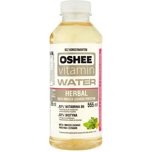 Apa cu vitamine OSHEE Herbal bax 0.555L x 6 sticle