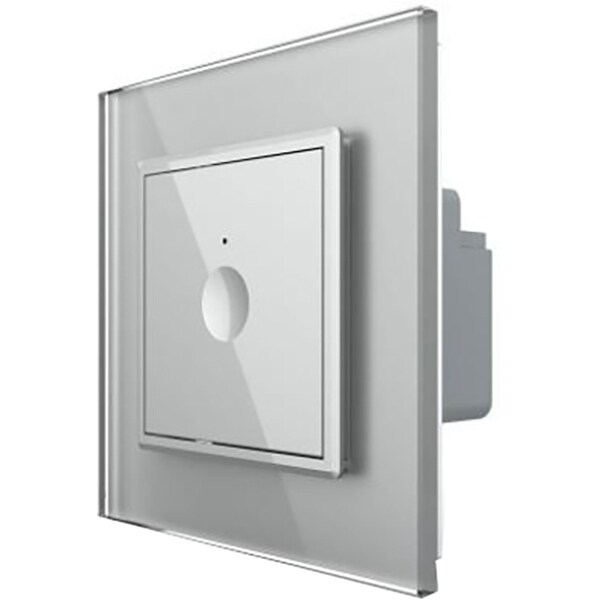 Intrerupator touch simplu LIVOLO 722100115 + C7-SR-15, incastrat, 5A, IP44, gri