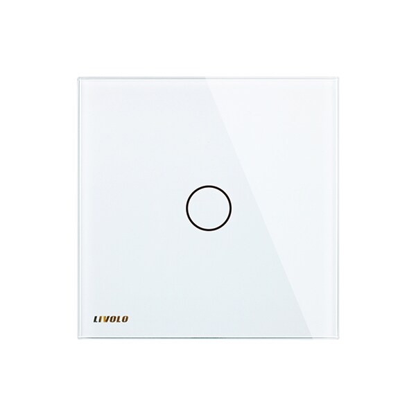 Intrerupator touch simplu revenire LIVOLO VL-C701H-11, incastrat, 5A, alb
