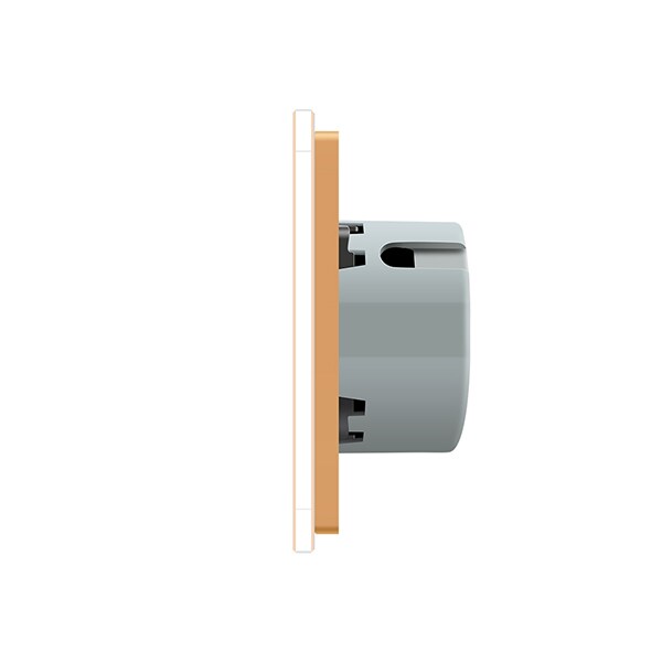 Intrerupator touch dublu impuls LIVOLO VL-C702I-13, incastrat, 5A, auriu