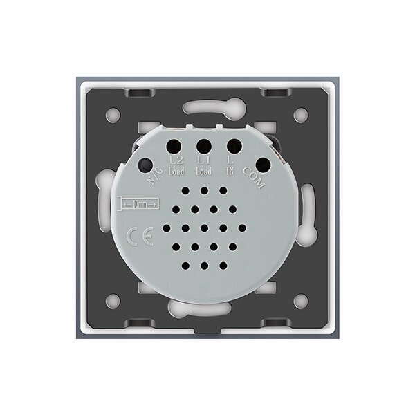 Intrerupator smart dublu contact uscat impuls LIVOLO VL-C702IR-11, Wi-Fi, Touch, alb