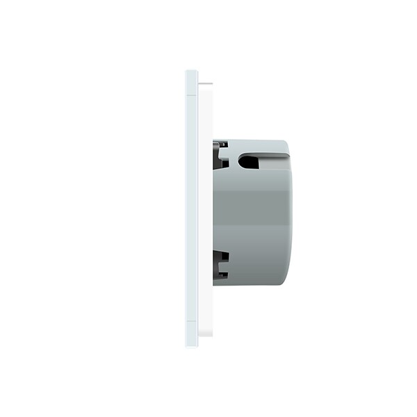 Intrerupator smart dublu contact uscat impuls LIVOLO VL-C702IR-11, Wi-Fi, Touch, alb