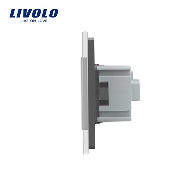 Priza de interior tripla LIVOLO VL-C7-C3EU-15 + C7-3SR-15, IP20, gri