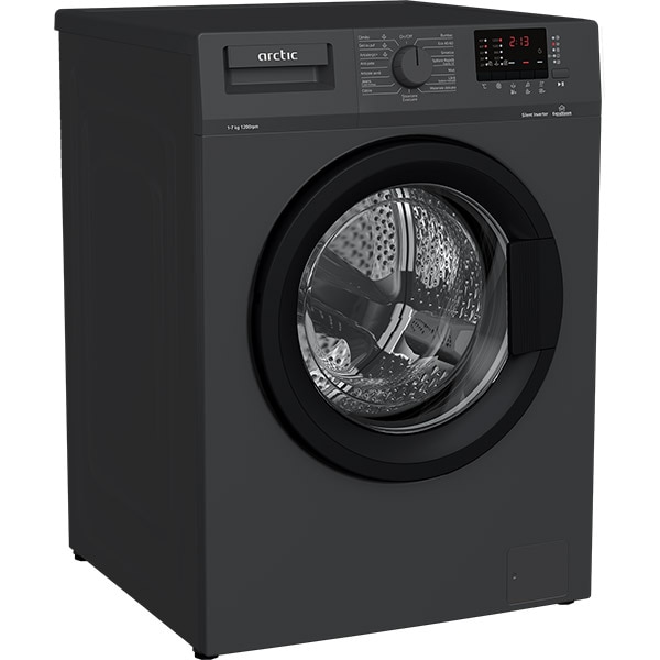 Masina de spalat rufe frontala slim ARCTIC APL71224XLAB, 7 kg, 1200rpm, Clasa D, negru