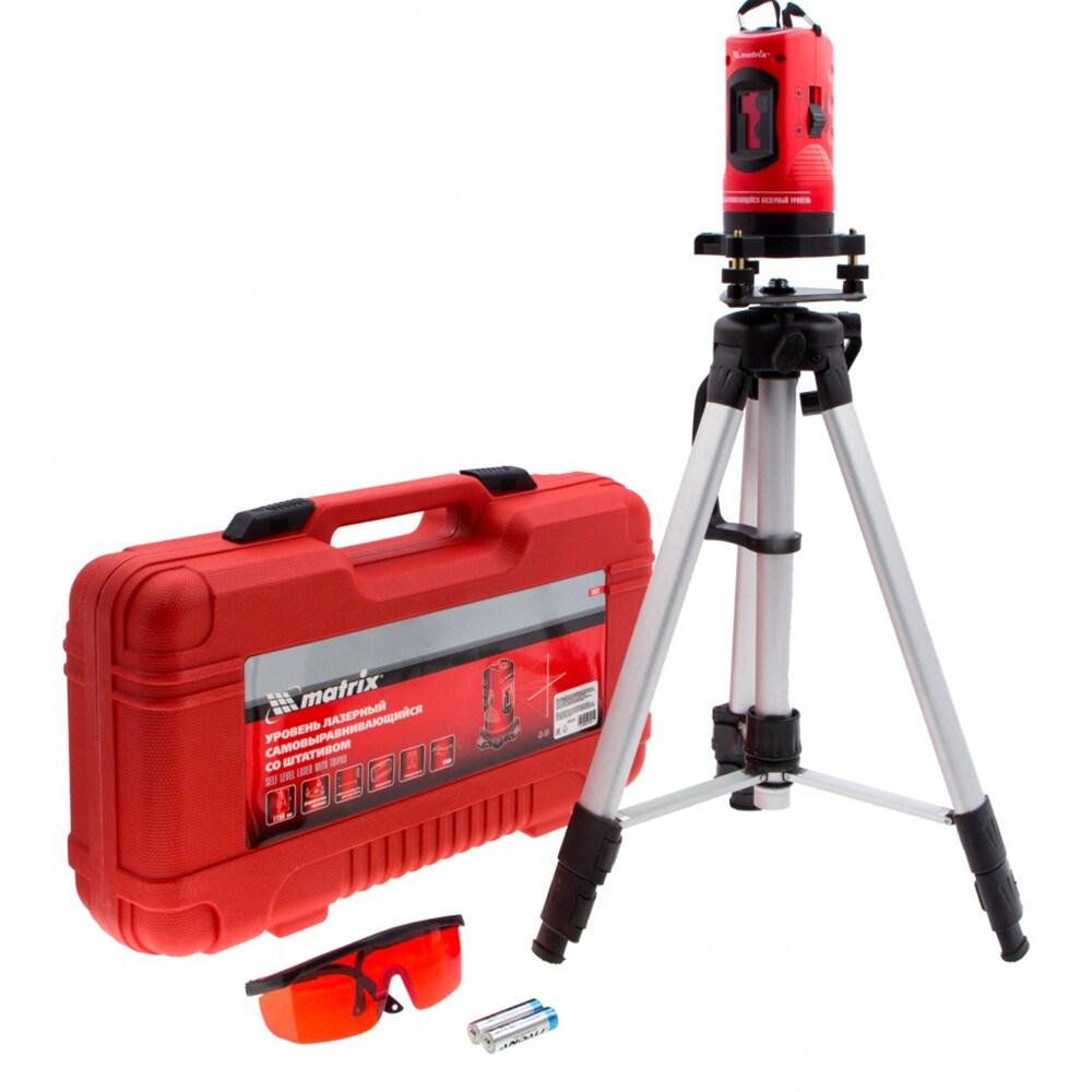 Nivela cu laser MTX 350339, raza 10 m, negru-rosu