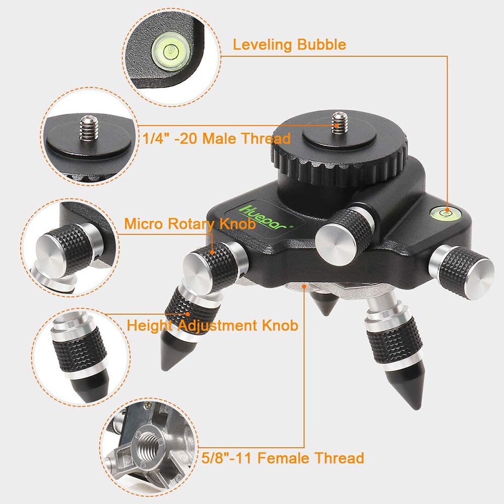 Adaptor nivela laser  HUEPAR AT2, suport de filetare 1/4", negru