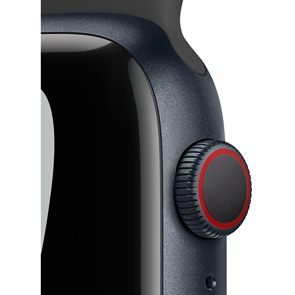 APPLE Watch Nike Series 7, GPS + Cellular, 45mm Midnight Aluminium Case, Anthracite/Black Nike Sport Band