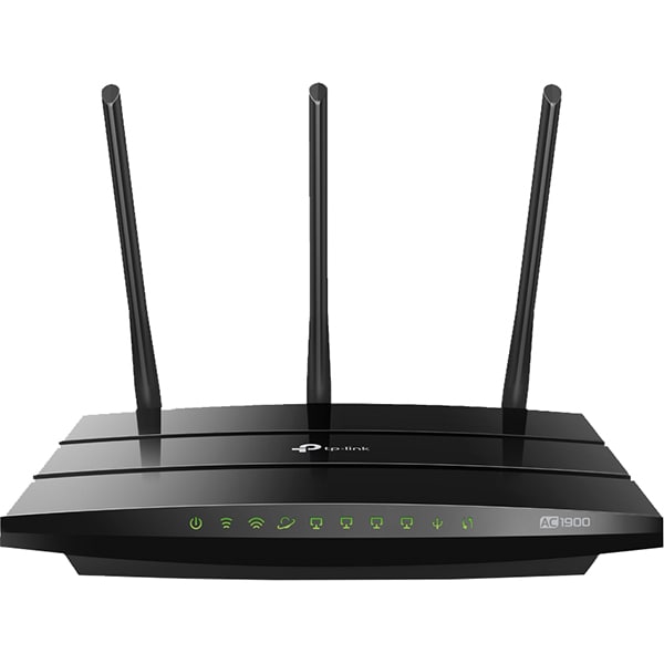 Router Wireless Gigabit TP-LINK Archer A9 AC1900, Dual-band 600 + 1300 Mbps, USB 2.0, negru
