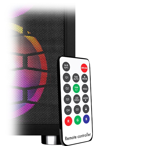 Carcasa PC AQIRYS Arcturus ARGB, USB 3.0, fara sursa, negru