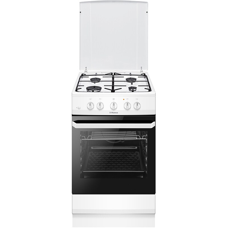 Aragaz HANSA FCGW510009, 4 arzatoare, Gaz, L 50 cm, alb