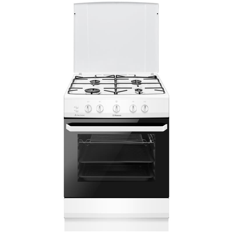 Aragaz HANSA FCGW61009, 4 arzatoare, Gaz, L 60 cm, alb