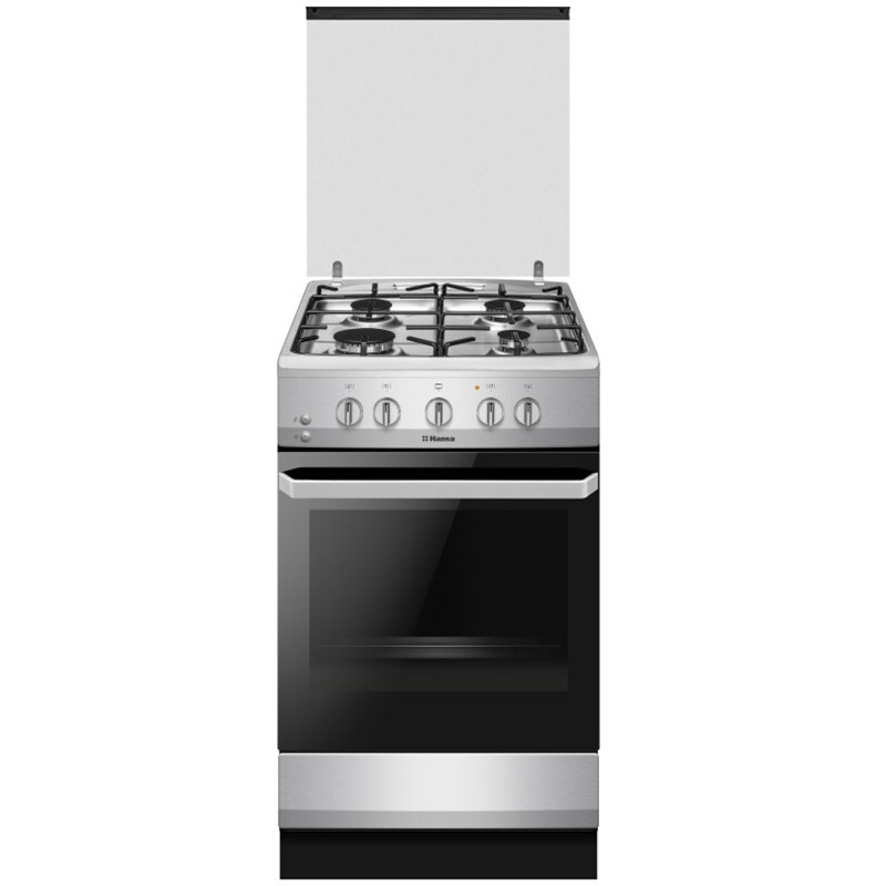 Aragaz HANSA FCGX520209, 4 arzatoare, Gaz, L 50 cm, inox