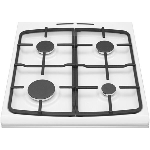Aragaz HANSA FCMW59299, 4 arzatoare, Gaz + Electric, L 50 cm, alb