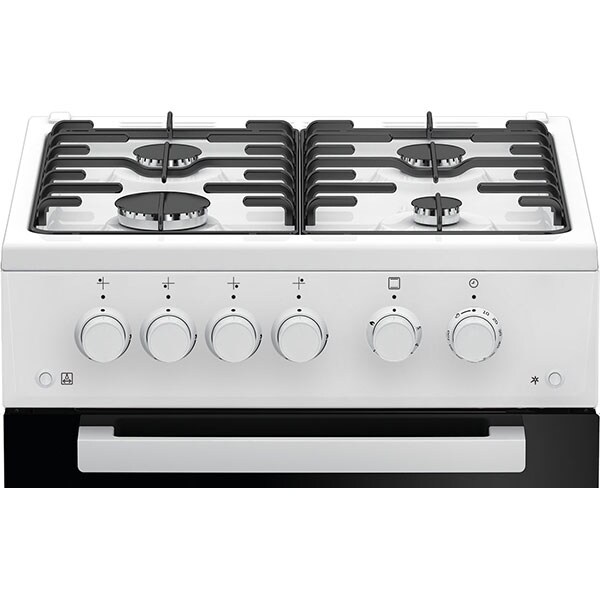 Aragaz BEKO FSGT52110DWO, 4 arzatoare, Gaz, L 50 cm, alb