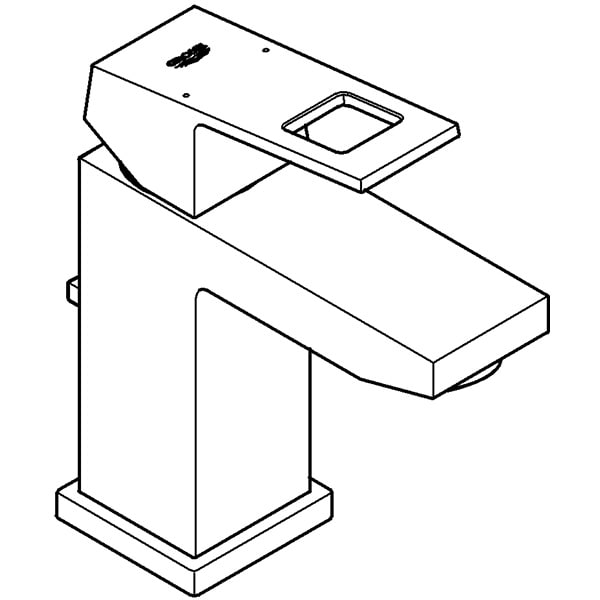 Baterie lavoar GROHE Eurocube 23127000, marimea S, alama, argintiu
