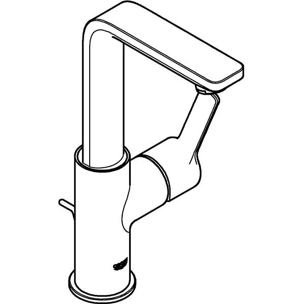 Baterie lavoar GROHE Lineare 23296001, marimea L, metal, crom