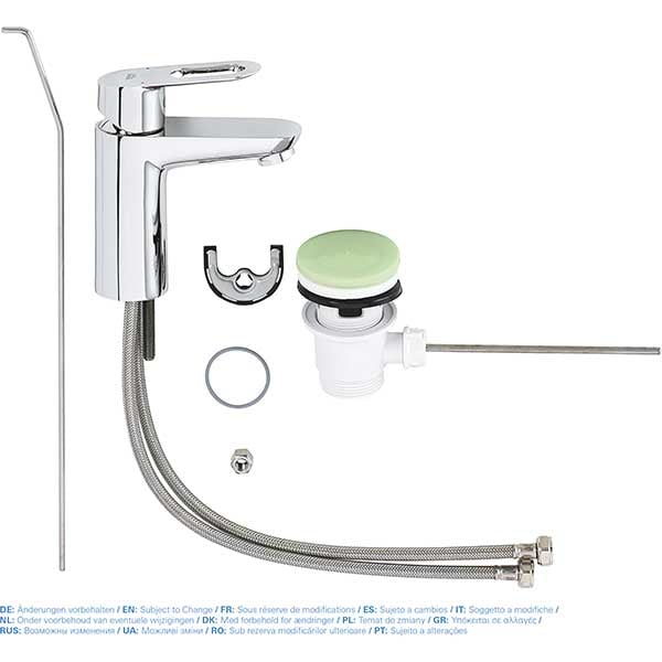 Baterie lavoar GROHE BauLoop 23335000, marimea S, metal, crom