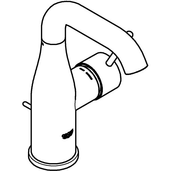 Baterie lavoar GROHE New Essence 23462001, marimea M, metal, crom