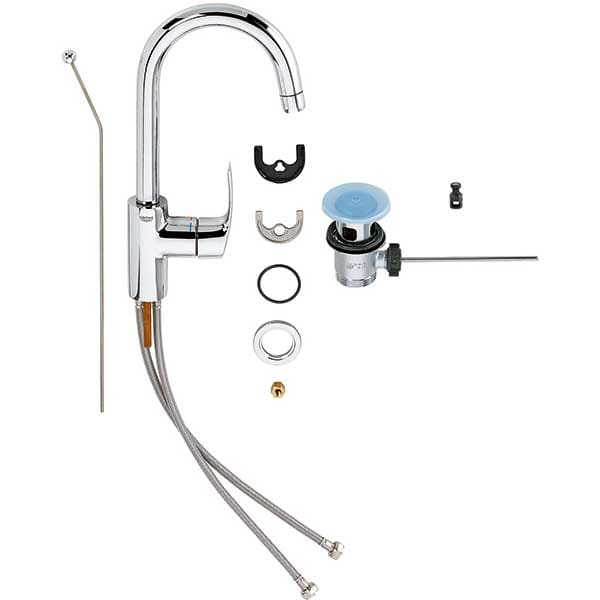 Baterie lavoar GROHE EuroSmart 23537002, marimea L, metal, crom