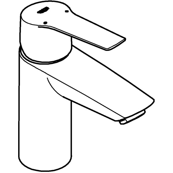 Baterie lavoar GROHE Start 23550002, marimea S, alama, argintiu