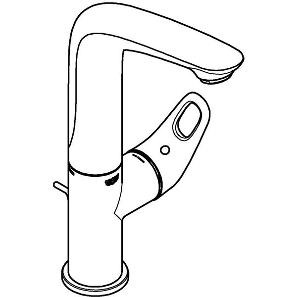 Baterie lavoar GROHE Eurostyle 23569LS3, metal, alb