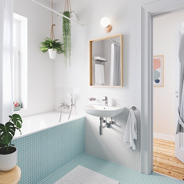 Baterie dus GROHE Bauloop 23633001, alama, argintiu