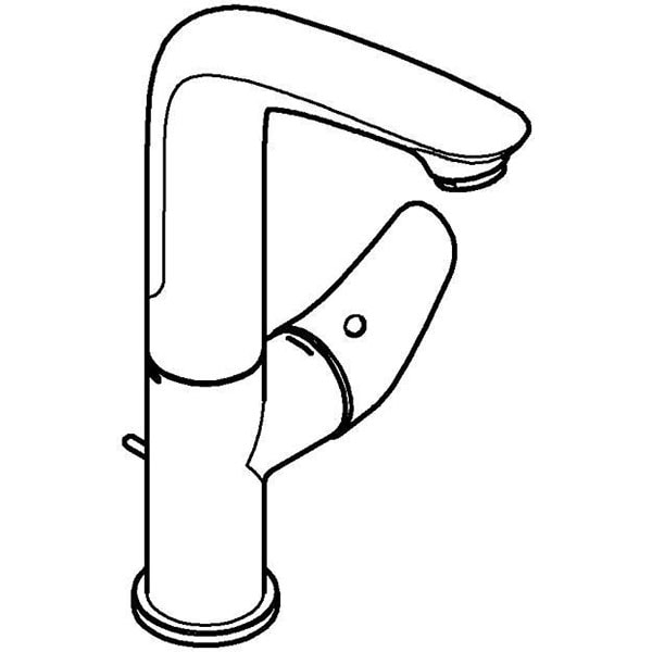 Baterie lavoar GROHE Eurostyle 23718LS3, metal, alb