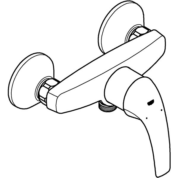 Baterie dus GROHE Start Curve 23767000, metal, argintiu
