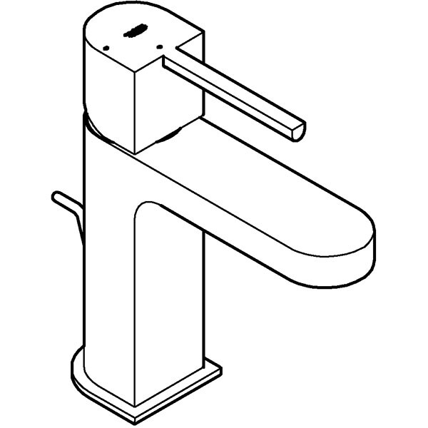 Baterie lavoar GROHE Plus 23870003, marimea S, metal, argintiu