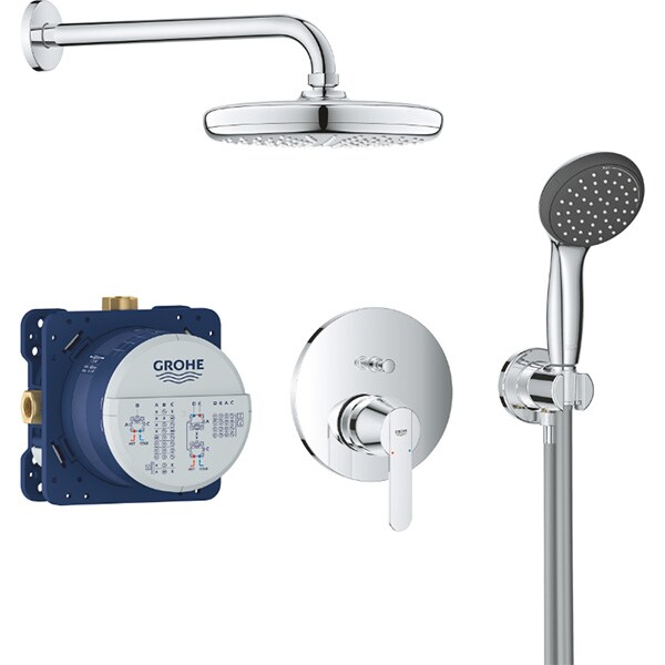 Sistem dus incastrat GROHE Get 25220001, 1 functie, argintiu