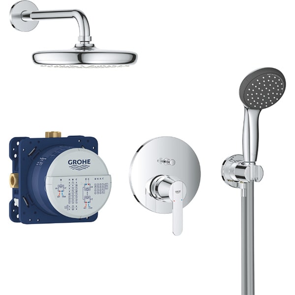 Sistem dus incastrat GROHE Get 25220001, 1 functie, argintiu