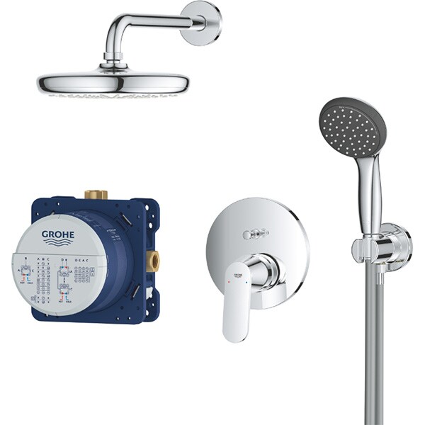 Sistem dus incastrat GROHE Get 25220001, 1 functie, argintiu