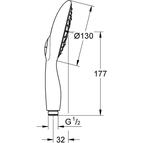 Para dus GROHE Vitalio Rain 130 26107000, 4 functii, crom