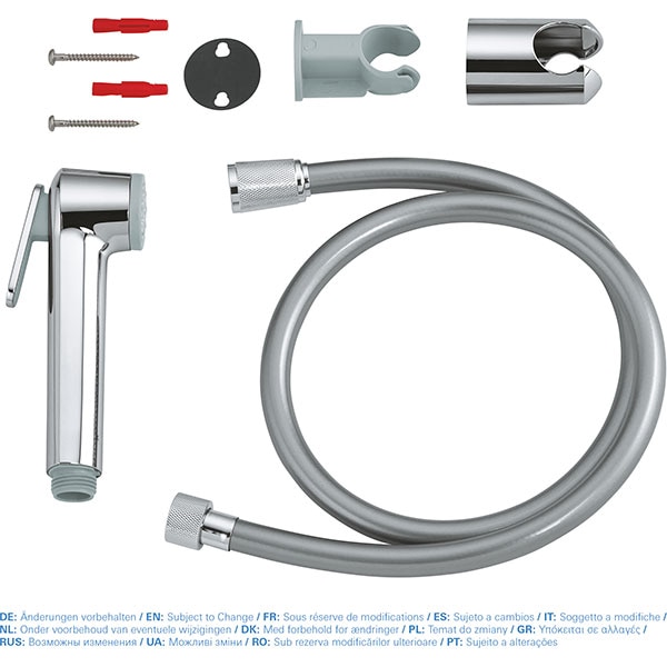 Set dus igienic GROHE Tempesta-F Trigger 26352000, 1 functie, argintiu