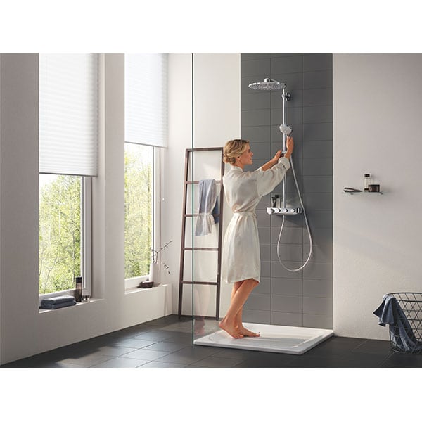 Sistem dus GROHE Euphoria SmartControl 310 26507000, termostat, 3 functii, argintiu