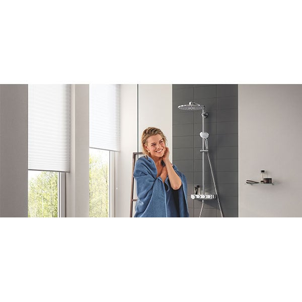 Sistem dus GROHE Euphoria SmartControl 310 26507000, termostat, 3 functii, argintiu