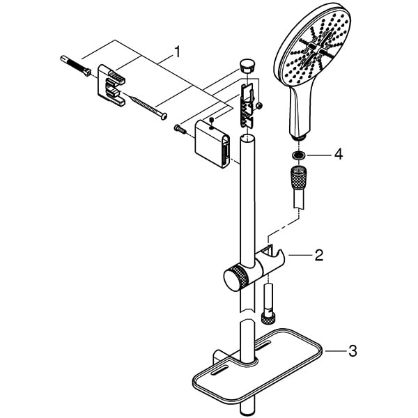 Coloana dus GROHE Vitalio SmartActive 150 26598000, 3 functii, crom