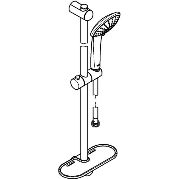 Coloana dus GROHE Euphoria 110 27267001, 1 functie, crom