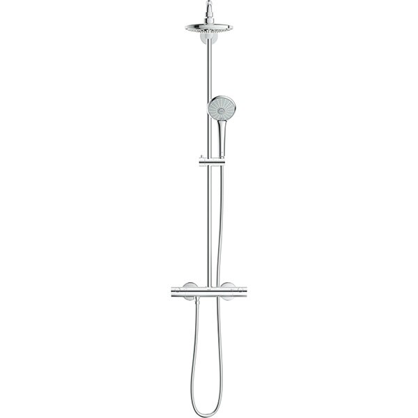 Sistem dus GROHE Euphoria 180 27296001, termostat, 3 functii, argintiu