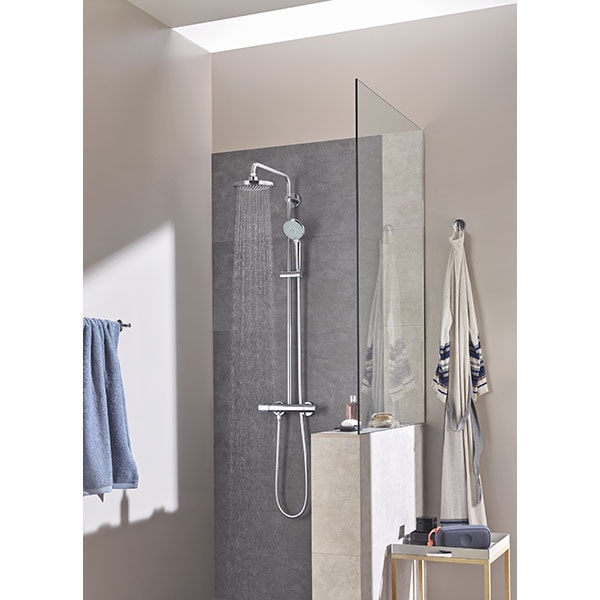 Sistem dus GROHE Euphoria 180 27296001, termostat, 3 functii, argintiu