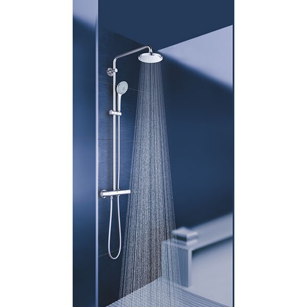 Sistem dus GROHE Euphoria 180 27296001, termostat, 3 functii, argintiu