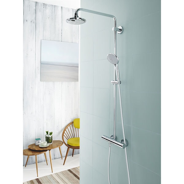 Sistem dus GROHE Euphoria 180 27296001, termostat, 3 functii, argintiu